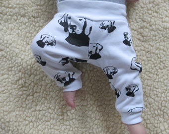 Vizsla Dog Face Baby Leggings Made From Organic Cotton, Dog Owner Baby Shower Gift For Girls Boys, New Mom Gift, Newborn Hospital Pants