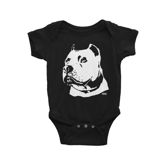 Pit Bull Baby Clothes Pitbull Baby Onepiece Personalised Etsy