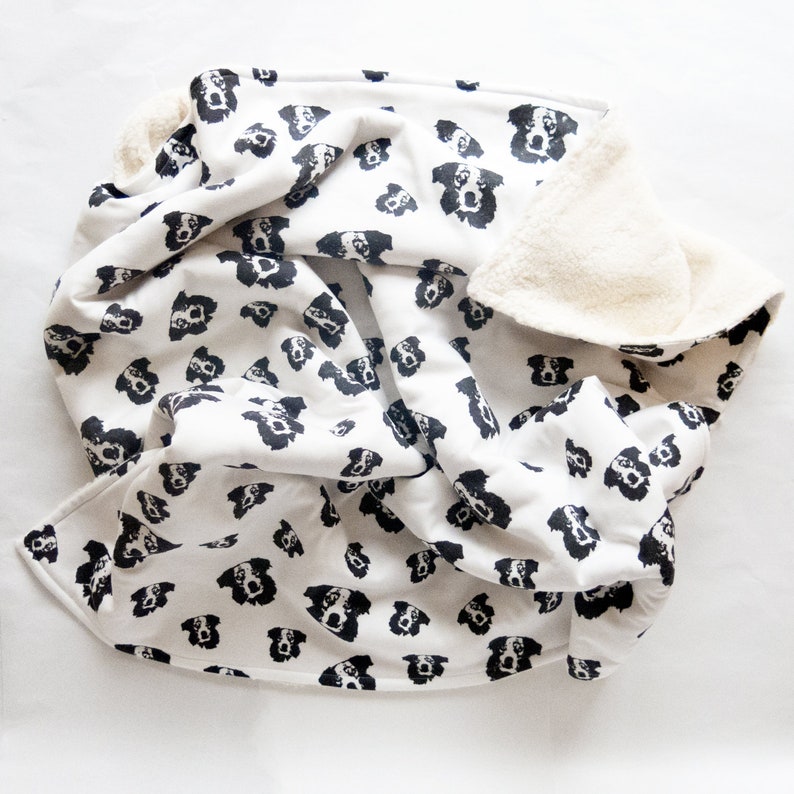 Australian Shepherd Print Baby Blanket Made From Organic Etsy