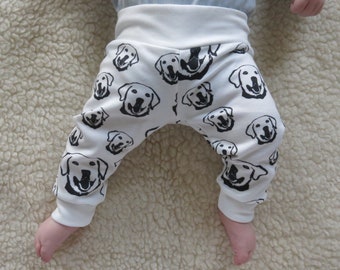 Labrador Retriever Print Baby Leggings, Organic Cotton Baby Clothes, Dog Themed Baby Shower Gifts Ideas Girls Boys, Dog Memorial Gift