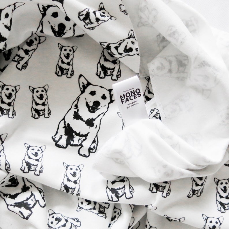 Print Baby Swaddle Blanket Organic Cotton Dog Themed Etsy