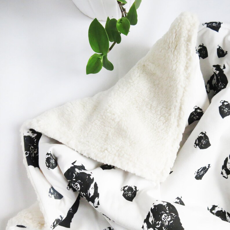 Pug Print Baby Blanket Dog Themed Baby Shower Gift Girls Etsy
