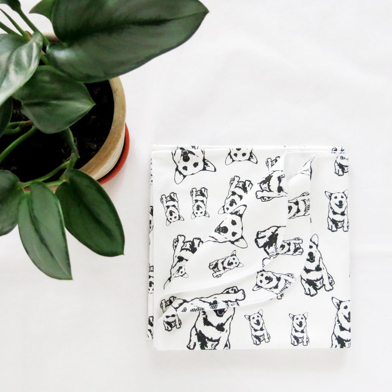 Print Baby Swaddle Blanket Organic Cotton Dog Themed Etsy