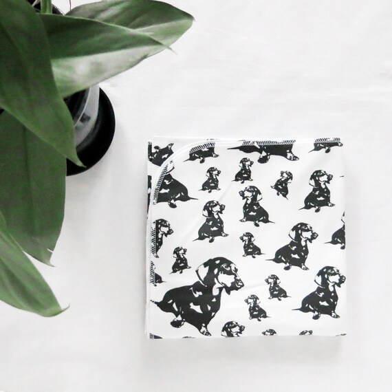 dachshund print blanket