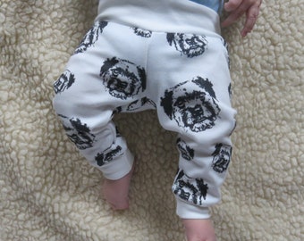 Baby Leggings mit Border Terrier Hund Print aus Bio-Baumwolle, Baby Böden für Jungen und Mädchen, schwangere Freund Geschenk Hund Eltern