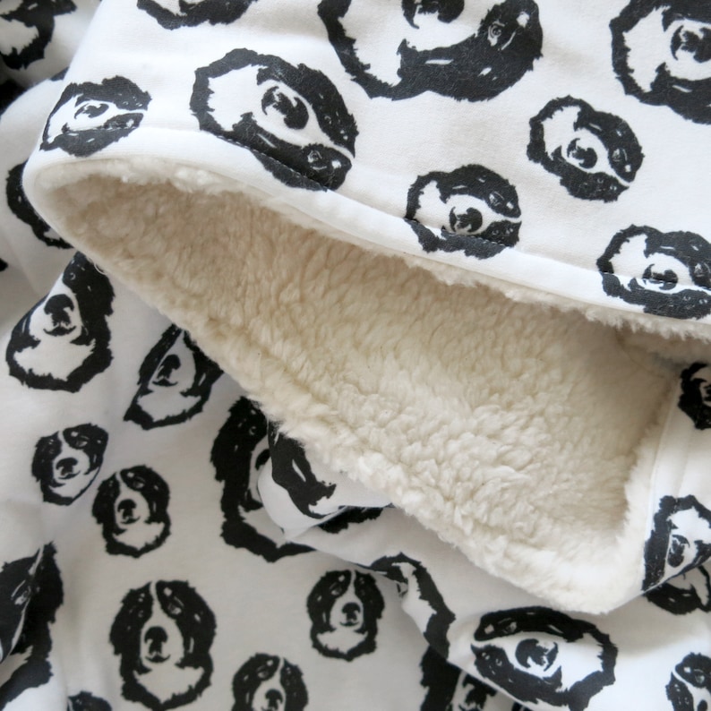 Bernese Mountain Dog Print Baby Blanket Made From Organic Etsy