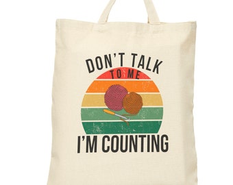 Bolsa de algodón para amantes del crochet: almacenamiento para proyectos de hilo y tejido