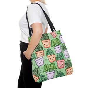 Houseplant Tote Bag: Plant Lover Gift, All Over Knit Print