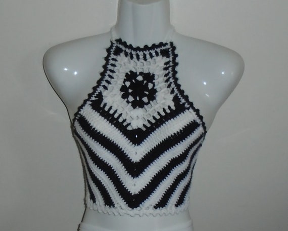 white crochet tank top