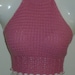 Crochet pink halter top for women and teen, crochet crop Top, Summer crochet top, bikini coverup, gifts for her.