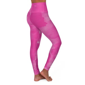 Pink Yoga Leggings: High Waist Sports Leggings for Women
