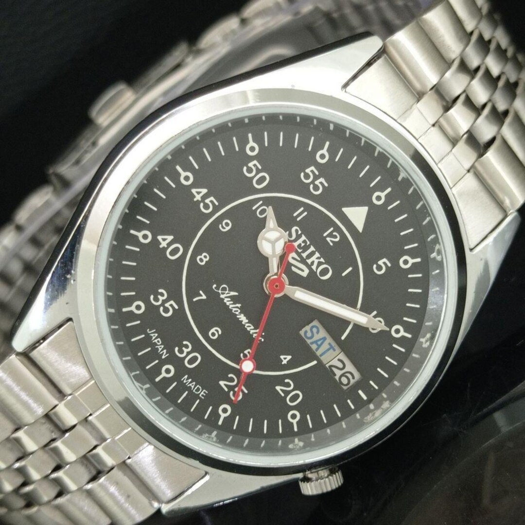 Vintage Refurbished Seiko 5 Automatic 7009a Japan Mens Day&date Black ...