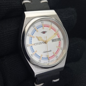 Automatic Vintage Citizen 8200 Japan Mens Day/Date Silver Color Dial Wrist Watch B500294-C
