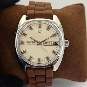 Vintage Enicar Automatic 167 Swiss Mens Day/Date Watch B700143-1