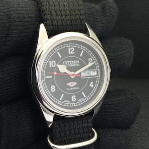 Automatic Vintage Citizen 8200 Japan Mens Day/Date Black Color Dial Wrist Watch B500252-C