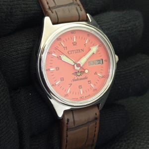 Automatic Vintage Citizen 8200 Japan Mens Day/Date Peach Color Dial Wrist Watch B500295-C
