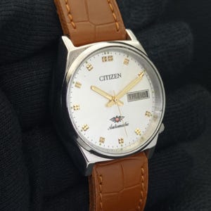 Automatic Vintage Citizen 8200 Japan Mens Day/Date Silver Color Dial Wrist Watch B500262-C
