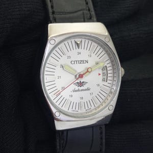 Automatic Vintage Citizen 8200 Japan Mens Date Silver Color Dial Wrist Watch B500204-C