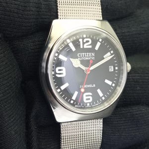 Automatic Vintage Citizen 8200 Japan Mens Date Black Color Dial Wrist Watch B500205-C