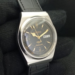 Automatic Vintage Citizen 8200 Japan Mens Day/Date Black Color Dial Wrist Watch B500296-C