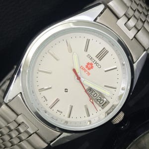 Vintage Refurbished Seiko Expo 70 Automatic 6309a Japan Mens Day/Date Silver Color Dial Transparent Back Wrist Watch b282-c