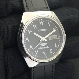 Automatic Vintage Citizen 8200 Japan Mens Day/Date Black Color Dial Wrist Watch B500316-C