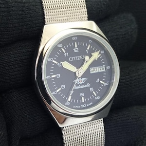Automatic Vintage Citizen 8200 Japan Mens Day/Date Blue Color Dial Wrist Watch B500287-C