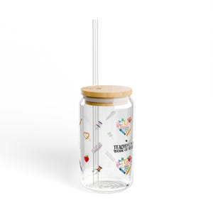Stylish Teacher Sipper Glass, Perfect for Smoothies, Juice, Water, Gift for Home, Picnic, Party, Teacher Moms, Eco-Friendly Drinkware