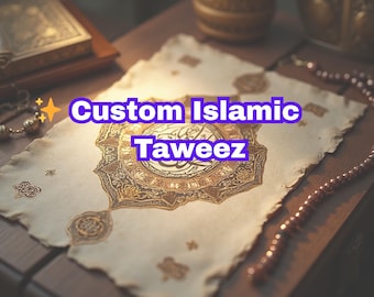 Custom Islamic Taweez | Personalized Amulet with Arabic Dua | Digital Ruqya Healing PDF