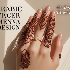 Arabic Henna Stencil Bundle: Bridal Mehndi Designs SVG PNG (Digital Download)
