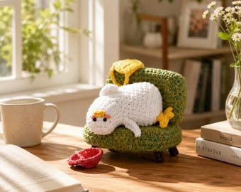 Gehaakte huilende eend patroon pdf, beginnersvriendelijke amigurumi dierentutorial, doe-het-zelfdecoratie
