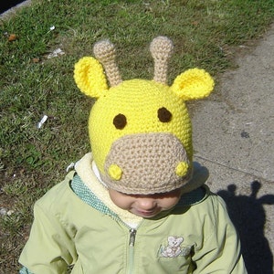 PDF Giraffe Beanie DOWNLOADABLE Crochet Pattern No024 image 2