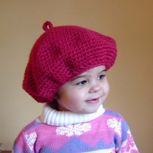 PDF Instant Download Crochet Pattern No 084 French Style Beret Hat All sizes Baby Toddler Child Teen Adult image 5