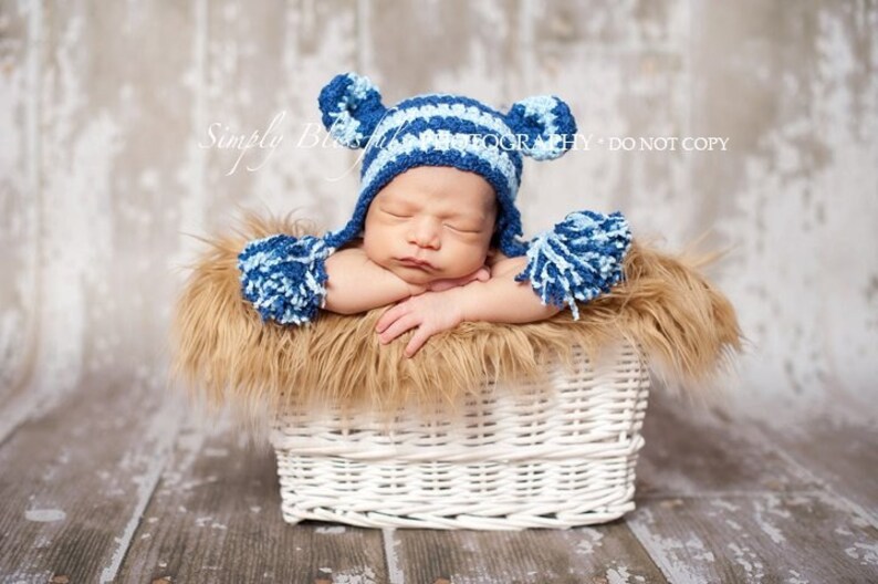 PDF Instant Download Easy Crochet Pattern no 104 Striped Monkey Hat All sizes from Newborn to Adult image 1