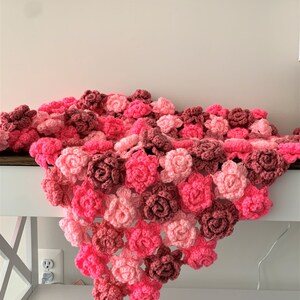 Rose Baby Blanket Pattern, Crochet Flower Blanket, Pdf Pattern, Floral ...