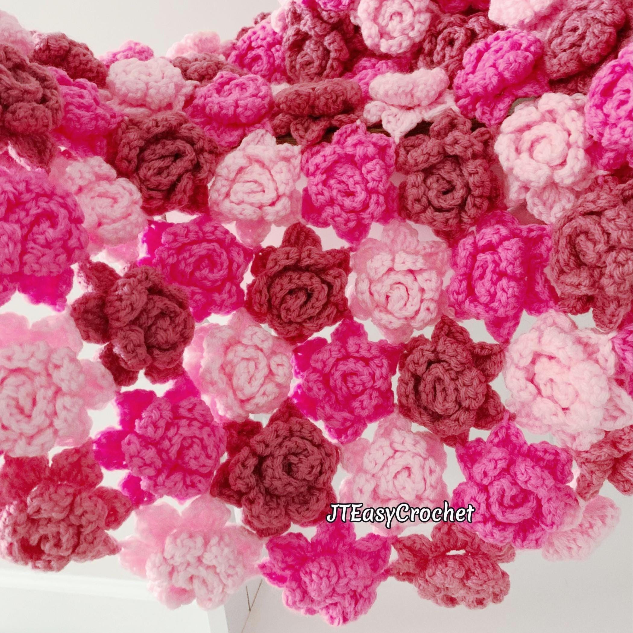 Rose Baby Blanket Pattern, Crochet Flower Blanket, Pdf Instant Download ...