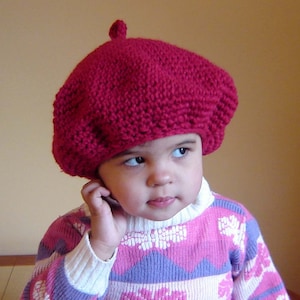 PDF Instant Download Crochet Pattern No 084 French Style Beret Hat All sizes Baby Toddler Child Teen Adult image 2
