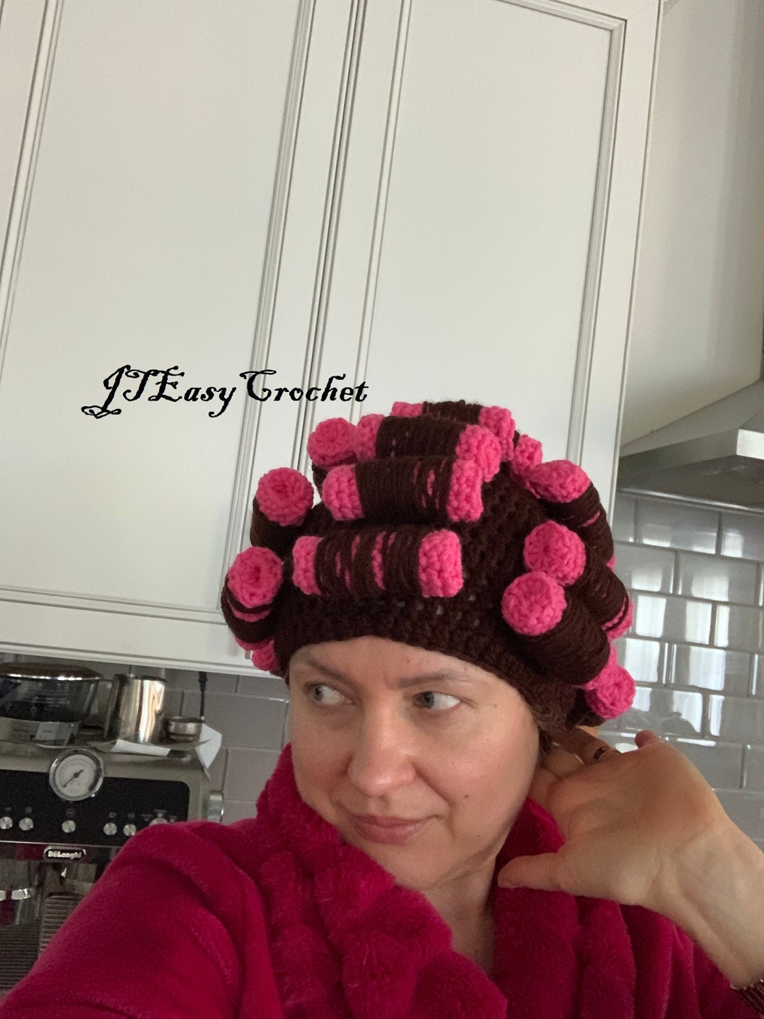 Crochet Curler Wig Hat Pattern, Baby Hair Roller Pattern, Foam Rollers