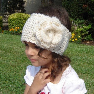 PDF Instant Download Crochet Pattern No 020 Ruffled Flower Headband image 2