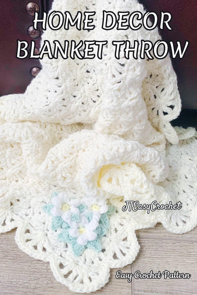 Retro Lace Throw Blanket Easy Crochet Pattern PDF Instant Download, Newborn Coming Home Carseat Stroller Cover Lap Afghan, Baby Shower Gift image 4