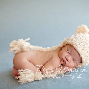 Crochet Bear Hat Pattern, Preemie Crochet Pattern, Baby Photography Props Pattern, Newborn Bear Hat, Infant Beanie, Knitting Pattern, PDF image 2