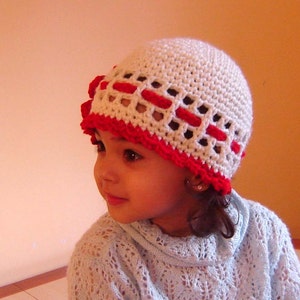 PDF Instant Download Crochet Pattern No 088 Red Rose or Heart Beanie All sizes Preemie Baby Toddler Child Teen Adult image 5