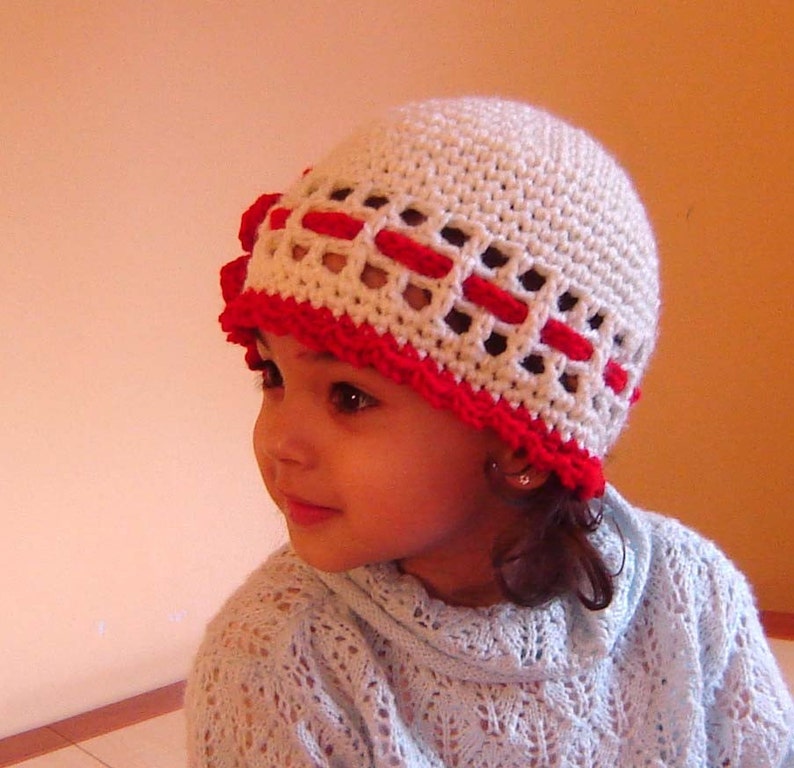PDF Instant Download Crochet Pattern No 088 Red Rose or Heart Beanie All sizes Preemie Baby Toddler Child Teen Adult image 5
