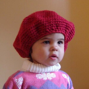 PDF Instant Download Crochet Pattern No 084 French Style Beret Hat All sizes Baby Toddler Child Teen Adult image 4