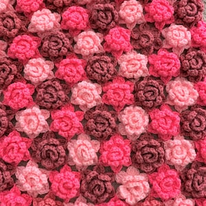 Rose Baby Blanket Pattern, Crochet Flower Blanket, Pdf Pattern, Floral ...