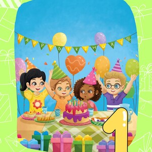 Cartes d'anniversaire pour enfants - Lot de 6