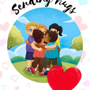 Cartes pour enfants Sending Hugs - Lot de 6