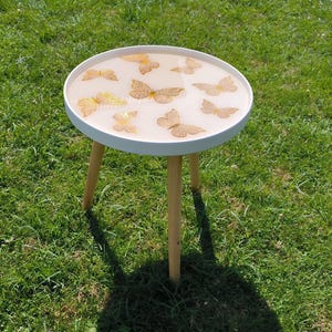 Coffee table with butterflies