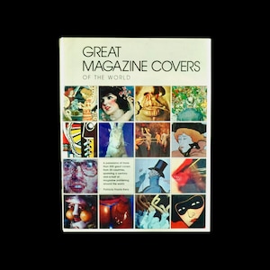 May include: A book titled "Great Magazine Covers of the World" with a collage of magazine covers. The cover features a grid of colorful images, including portraits, illustrations, and abstract designs. The book's title is in a bold, black font.