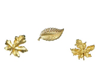 LEAF BROOCH JEWELRY - Fall Fashion - Leaf Jewelry - Brooch - Fall Dress Pins - Autumn Brooches - Costume Jewelry - Leaf Design - Maple Leaf